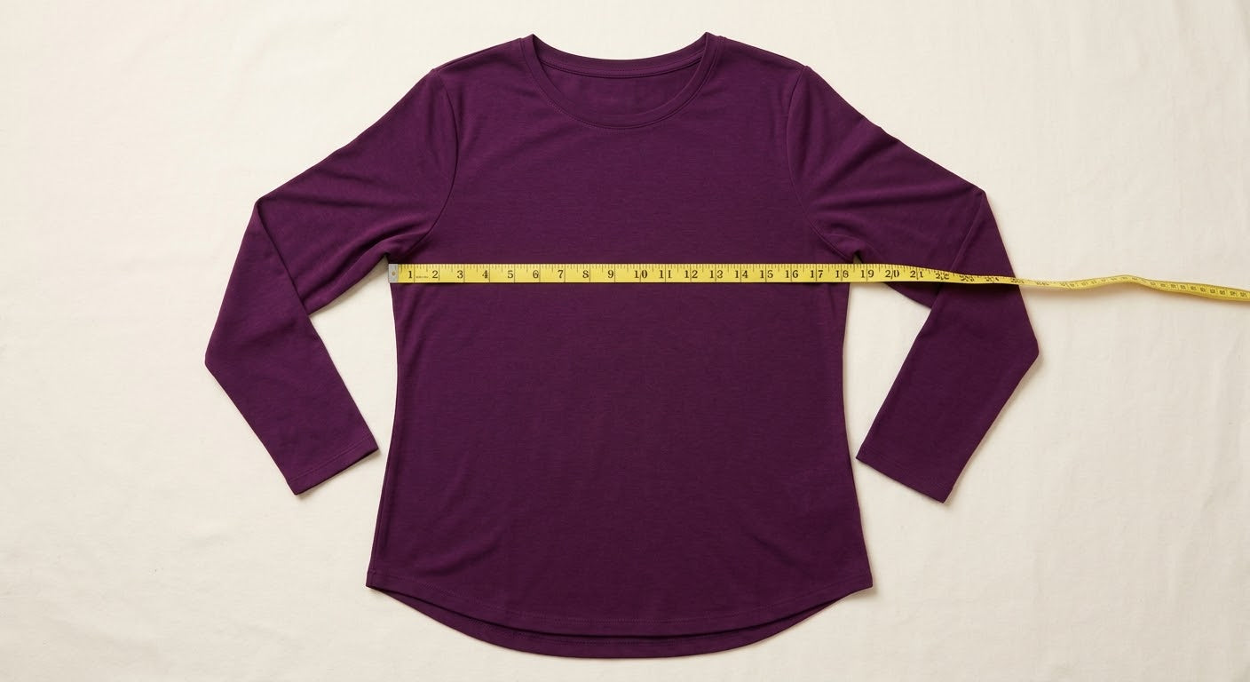 Flat garment bust measurement guide